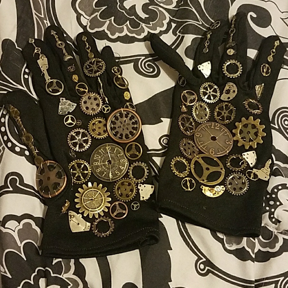 Home made steampunk gloves